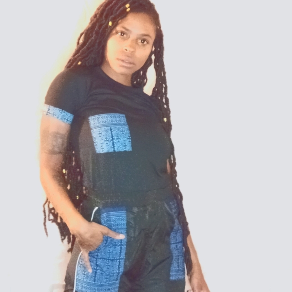 Indigo cotton t-shirt